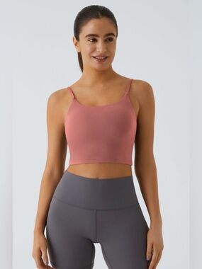 Halara Mom+Kid Collection- Girls Padded Workout Cropped Low Support Tank Top